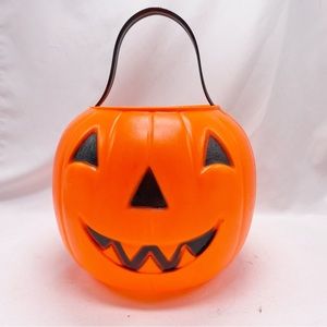 Vintage Pumpkin Blow Mold 1980 Carolina Enterprises Rare 8 in. USA